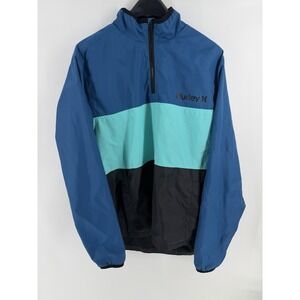 Men's Hurley Onshore 1/4 Quarter Zip Water Repellent Windbreaker Jacket L